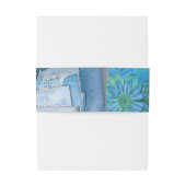 Schattigee Blauwe bruiloft Uitnodigingen Wikkel (Achterkant Voorbeeld)