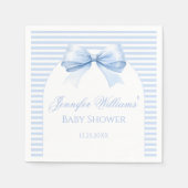 Schattigee Blauwe Chic Bow Gestreepte Baby Boy Dou Servet (Voorkant)