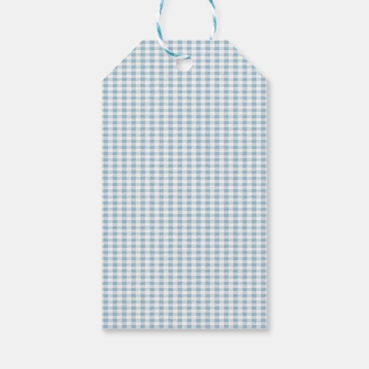 Schattigee Blauwe Clothesline Cactus Cowboy Baby s Cadeaulabel (Achterkant)