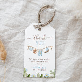 Schattigee Blauwe Clothesline Cactus Cowboy Baby s Cadeaulabel