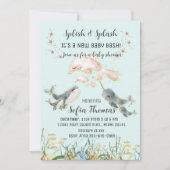 Schattigee Blauwe Dieren Onder het Zee Baby shower Kaart (Voorkant)