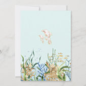 Schattigee Blauwe Dieren Onder het Zee Baby shower Kaart (Achterkant)