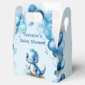 Schattigee Blauwe Dinosaurus En Ballonnen Jongen B Bedankdoosjes (Geopend)