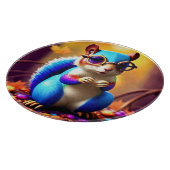 Schattigee Blauwe Eekhoorn met Bril-46506 Snijplank (Hoek)