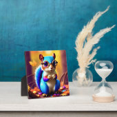 Schattigee blauwe eekhoorn met bril fotoplaat (Insitu)