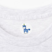 Schattigee Blauwe Eenhoorn Labels (Aangebracht)
