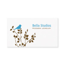 Schattigee blauwe en bruine vogel