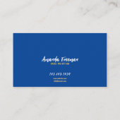 Schattigee Blauwe en Gele Clown Gezicht Schilderen Visitekaartje (Achterkant)