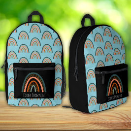 Schattigee blauwe en zwarte regenboogjongens bedrukte rugzak