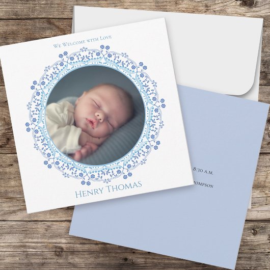 Schattigee Blauwe Foto Baby Eenvoudig