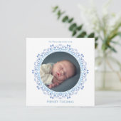 Schattigee Blauwe Foto Baby Eenvoudig (Staand voorkant)