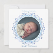 Schattigee Blauwe Foto Baby Eenvoudig (Voorkant)