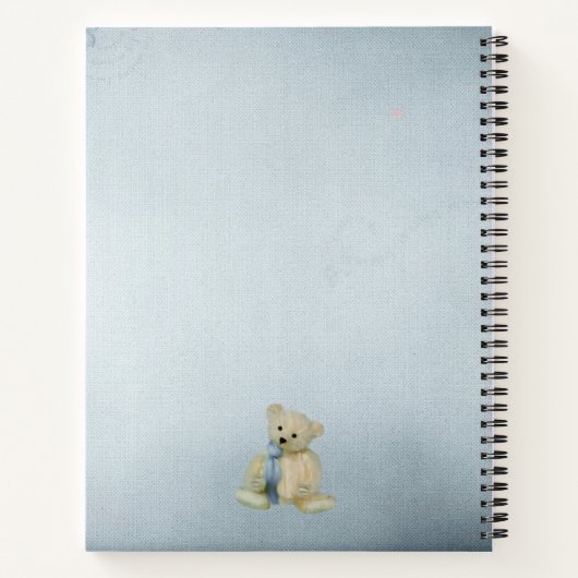 Schattigee Blauwe Fotobrieven aan mijn Zoon Keepsa Notitieboek (Achterkant)