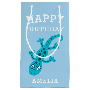 Schattigee Blauwe Gecko Lizard Kids Verjaardag Klein Cadeauzakje