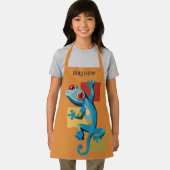 Schattigee Blauwe Gecko Reptielliefhebbers Schort (Insitu)