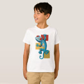 Schattigee Blauwe Gecko Reptielliefhebbers T-shirt (Voorkant volledig)