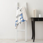 Schattigee Blauwe Ghost Halloween Deken met Naam (In situ)