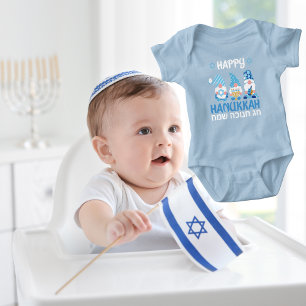 Schattigee Blauwe Gnomen Hebreeuwse Gelukkige Chan Romper