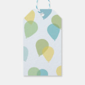 Schattigee Blauwe Groene Ballonnen Dank u Cadeau L Cadeaulabel (Achterkant)