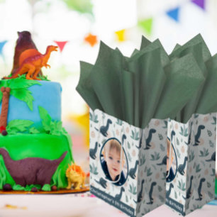 Schattigee Blauwe Groene Dinosaurus Aangepaste Fot Medium Cadeauzakje