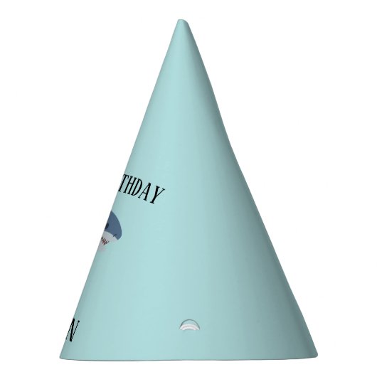 Schattigee blauwe haai gepersonaliseerd feesthoedjes (Rechts)