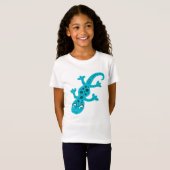 Schattigee Blauwe Hagedis Gecko Kinder T-shirt (Voorkant volledig)