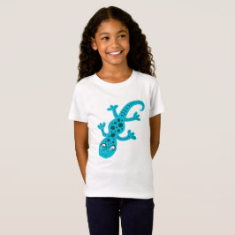 Schattigee Blauwe Hagedis Gecko Kinder T-shirt