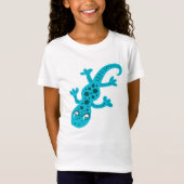 Schattigee Blauwe Hagedis Gecko Kinder T-shirt (Voorkant)