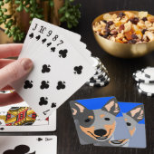 Schattigee blauwe heeler speelkaarten (Insitu)