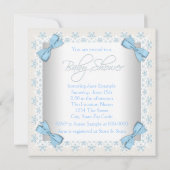 Schattigee Blauwe Lamb Baby Boy Shower Kaart (Achterkant)