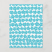 Schattigee Blauwe Minimalistische Daisy Patroon Bl Briefkaart (Voorkant)