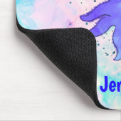 Schattigee Blauwe Octopus Cartoon Waterverf Aangep Muismat (Hoek)