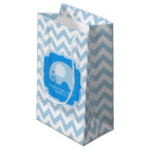 Schattigee Blauwe Olifant Baby shower Boy Party Cu Klein Cadeauzakje (Voorkant Gekanteld)