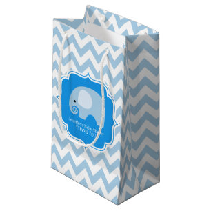 Schattigee Blauwe Olifant Baby shower Boy Party Cu Klein Cadeauzakje
