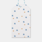 Schattigee blauwe olifant. Boy baby shower dank je Cadeaulabel (Achterkant)