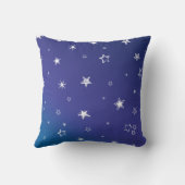 Schattigee Blauwe & Paarse gradiënt Sternacht Kussen (Achterkant)