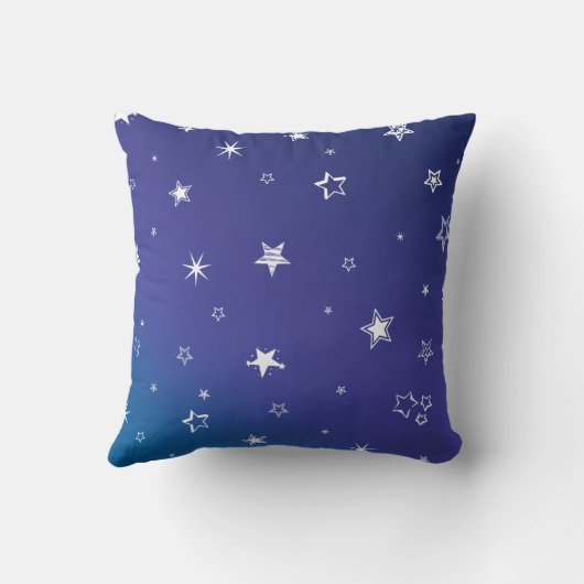 Schattigee Blauwe & Paarse gradiënt Sternacht Kussen (Achterkant)