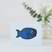 Schattigee blauwe papegaaivis briefkaart (Staand voorkant)