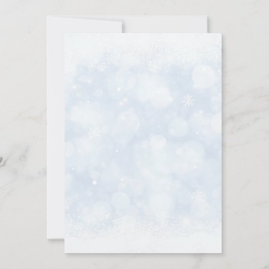 Schattigee Blauwe Pinguïn Wintersneeuw Dank u kaar Bedankkaart (Achterkant)