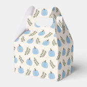 Schattigee Blauwe Pompoen Eucalyptus Baby shower D Bedankdoosjes (Achterkant)