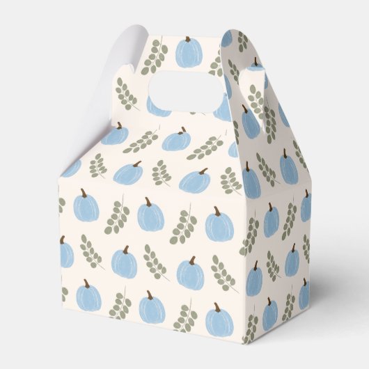 Schattigee Blauwe Pompoen Eucalyptus Baby shower D Bedankdoosjes (Achterkant)
