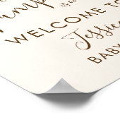 Schattigee Blauwe Pompoen Eucalyptus Baby shower W Poster (Hoek)