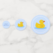Schattigee Blauwe Rubber Eend Baby shower Confetti (Voorkanten)