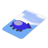 Schattigee Blauwe Ruimteschip Wolken Flexibele Fot Magneet (Linkerzijde)