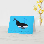 Schattigee blauwe vinvis - Bedreigde dierenkaart Kaart (Gele Bloem)