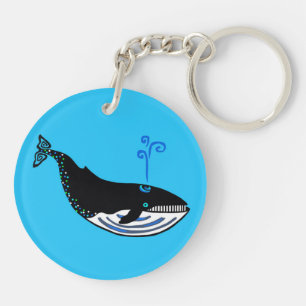 Schattigee blauwe vinvis - Wildlife - Natuur - Sleutelhanger
