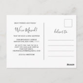 Schattigee Blauwe Vlinder Bloem Bewegende Aankondi Briefkaart (Achterkant)