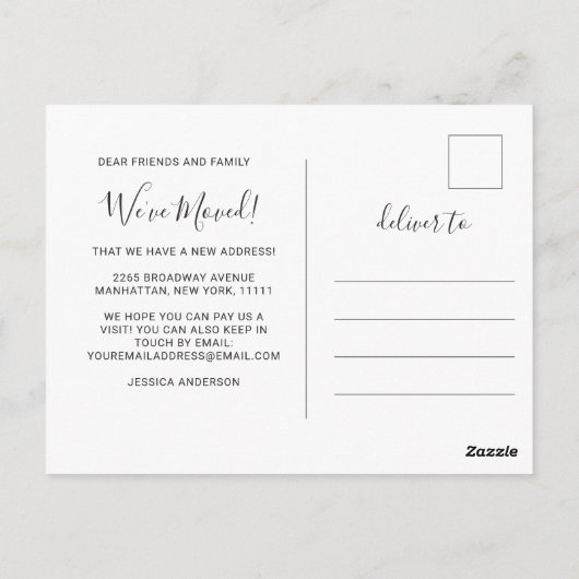 Schattigee Blauwe Vlinder Bloem Bewegende Aankondi Briefkaart (Achterkant)