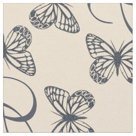 Schattigee Blauwe Vlinders & Aangepast Monogram Pa Stof