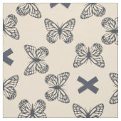 Schattigee Blauwe Vlinders & Custom Bold Monogram Stof (Swatch)